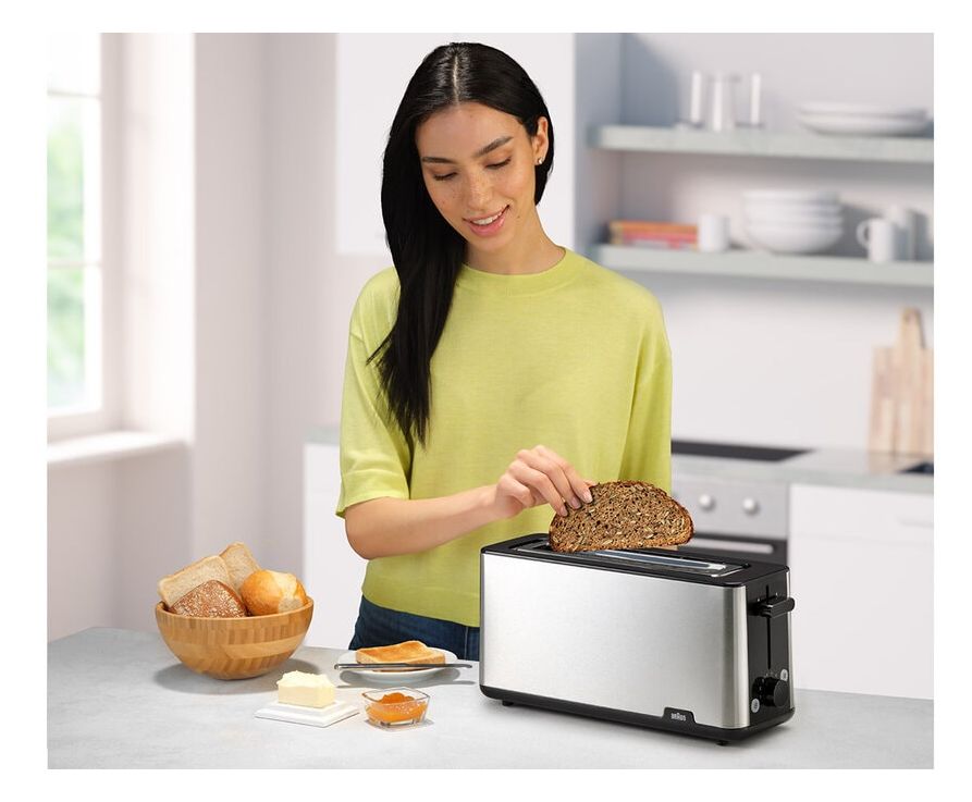 HT1610 PurShine Toaster 1030 W 8 Stufen  (Schwarz, Edelstahl) 