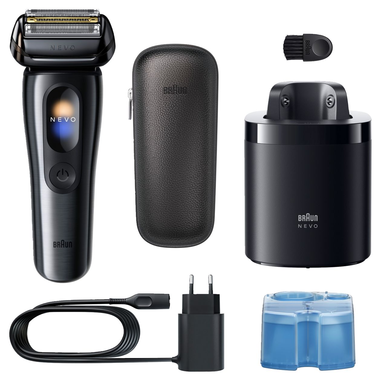 Nevo 15010c 7in1 mit Ledertasche Nass&Trocken Rasierer 60 min 