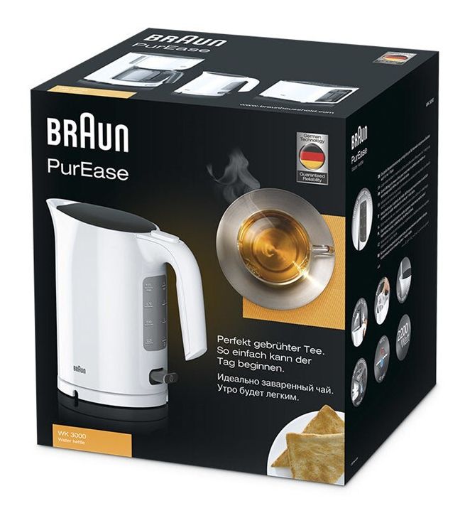 WK3000 PurEase 1,0 l Wasserkocher 2200 W  (Weiß) 