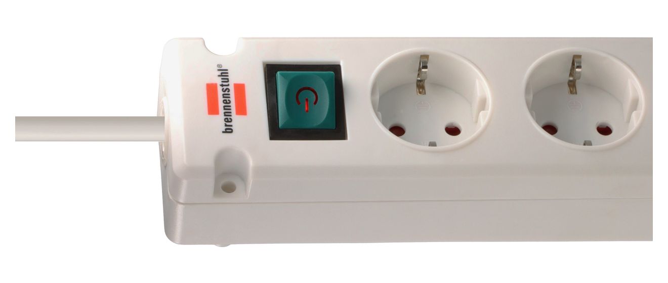 Bremounta Steckdosenleiste mit USB C-Ladefunktion 5-fach 3 m  (Weiß) 