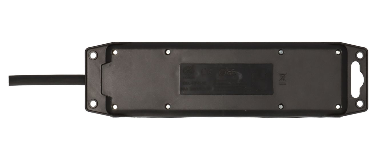 Steckdosenverteiler IP44 3-fach 2 m  (Schwarz) 