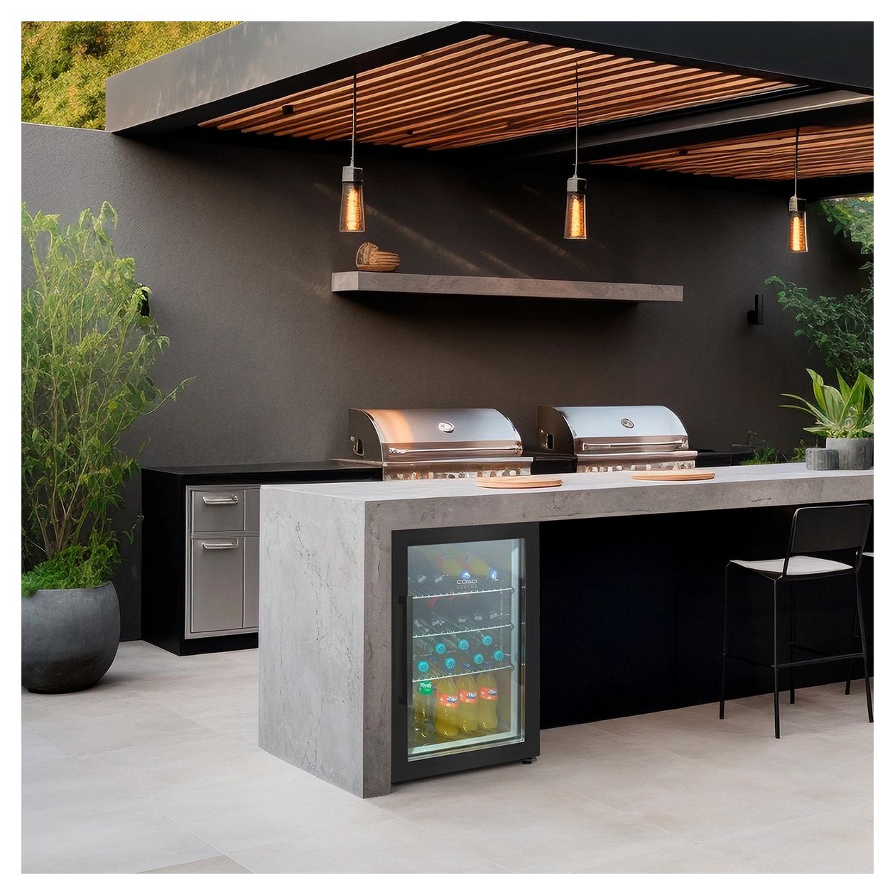 BBQ Cooler S-R702 Weinkühler Freistehend 