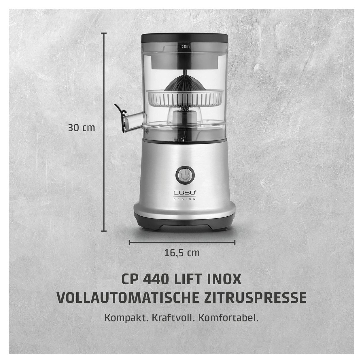 CP440 Lift Zitruspresse 300 W  (Schwarz, Edelstahl) 
