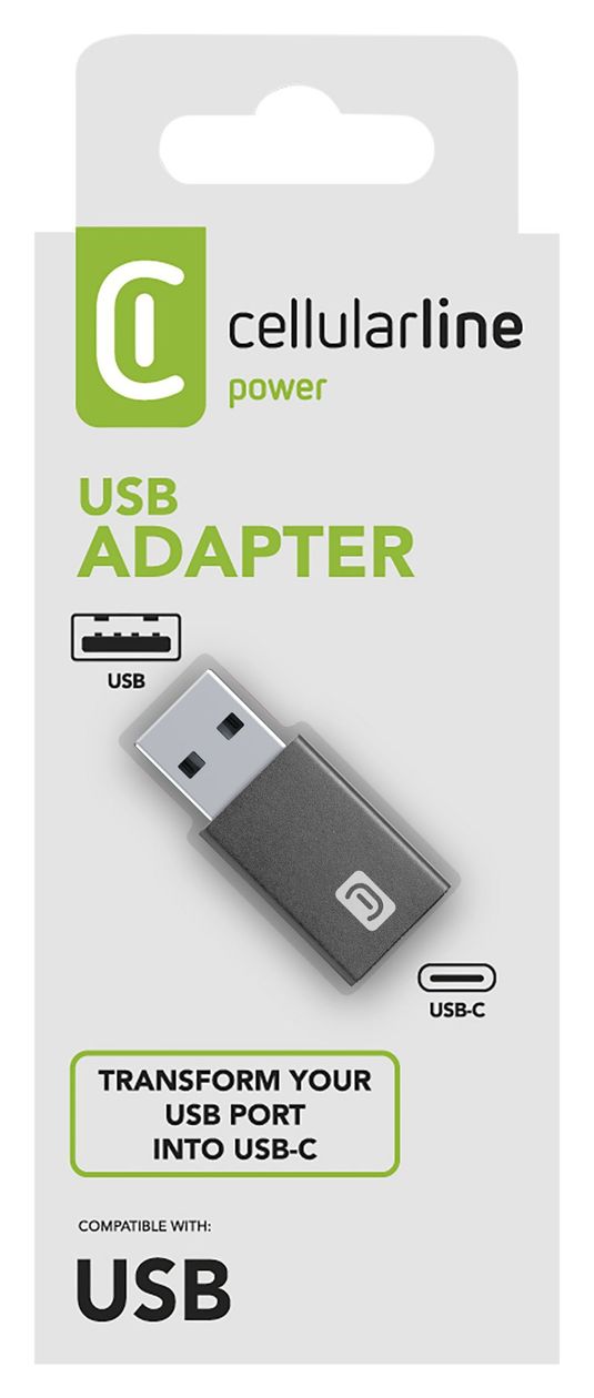 Adapter von USB auf USB-C Wandelt den USB-Anschluss in USB-C um 