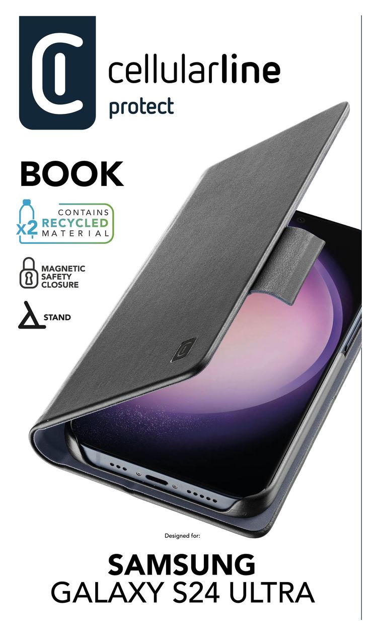 Book Folio für Samsung S24 Ultra  (Schwarz) 