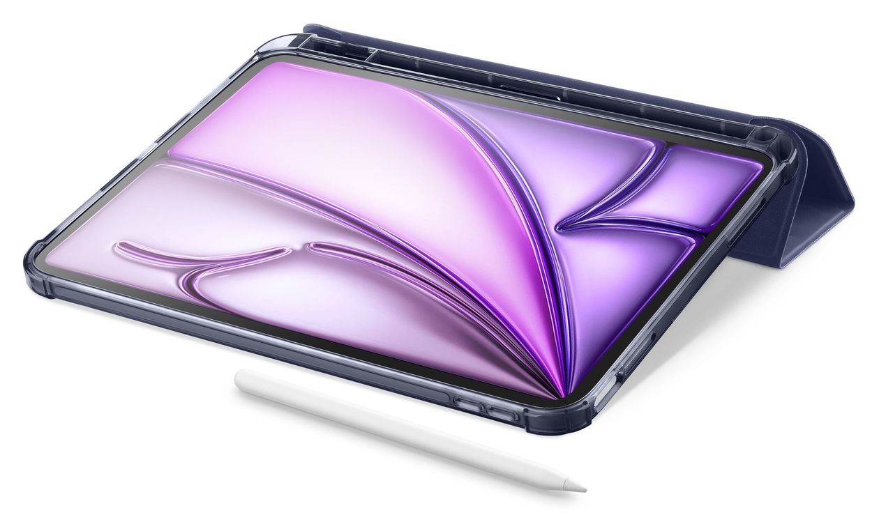 Folio Pro Folio aus Kunstleder für Apple iPad Air 11 Zoll M2/M3/M4 und 4./5.Gen und iPad Pro 11 1.Gen bis 27,9 cm (11") (Blau) 