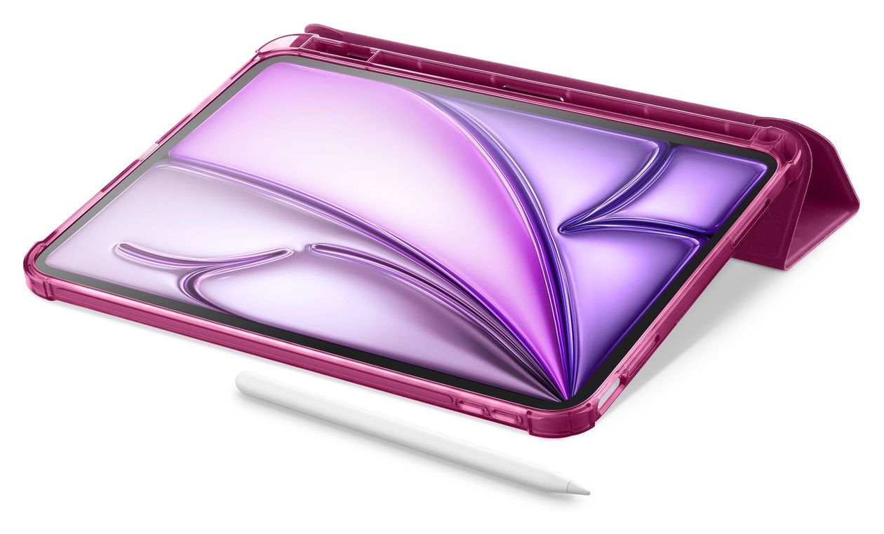 Folio Pro Folio aus Kunstleder für Apple iPad Air 11 Zoll M2/M3/M4 und 4./5.Gen und iPad Pro 11 1.Gen bis 27,9 cm (11") (Pink) 