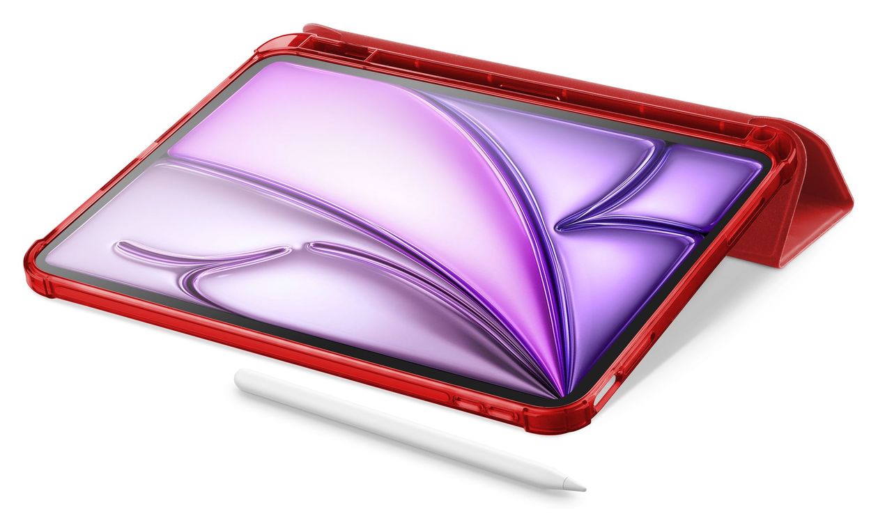 Folio Pro Folio aus Kunstleder für Apple IPAD AIR 10.9" (2020) IPAD AIR 10.9'' (2022) IPAD AIR 11" (2024) IPAD PRO 11" (2018) bis 27,9 cm (11") (Rot) 