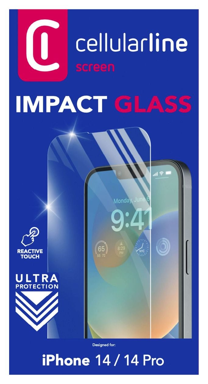 Impact Glass gehärtetes Glas 9H für Apple iPhone 14, iPhone 14 Pro 
