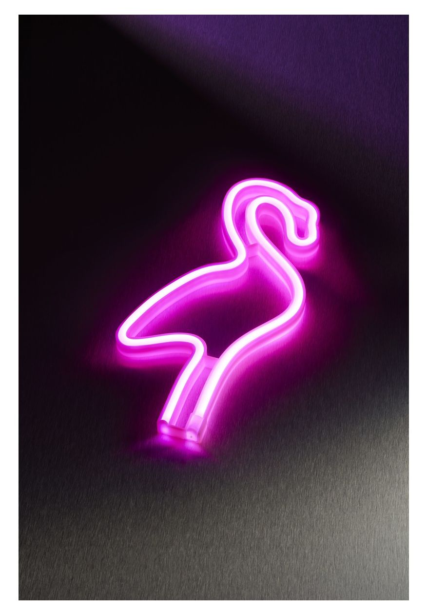 Neon Wall Light Flamingo LED Pink USB 