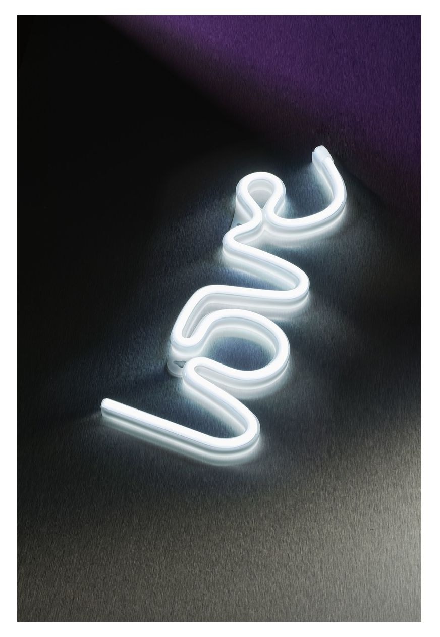 Neon Wall Light Love LED Weiß USB 