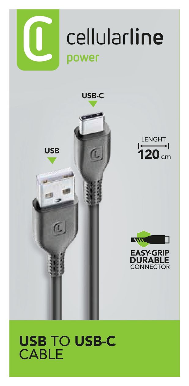 Power Cable USB A auf USB C Männlich bis 15 W 1,2 m  (Schwarz) 