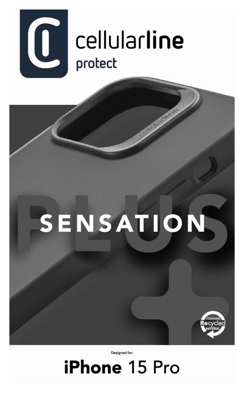 Sensation+ Cover für Apple iPhone 15 Pro  (Schwarz) 