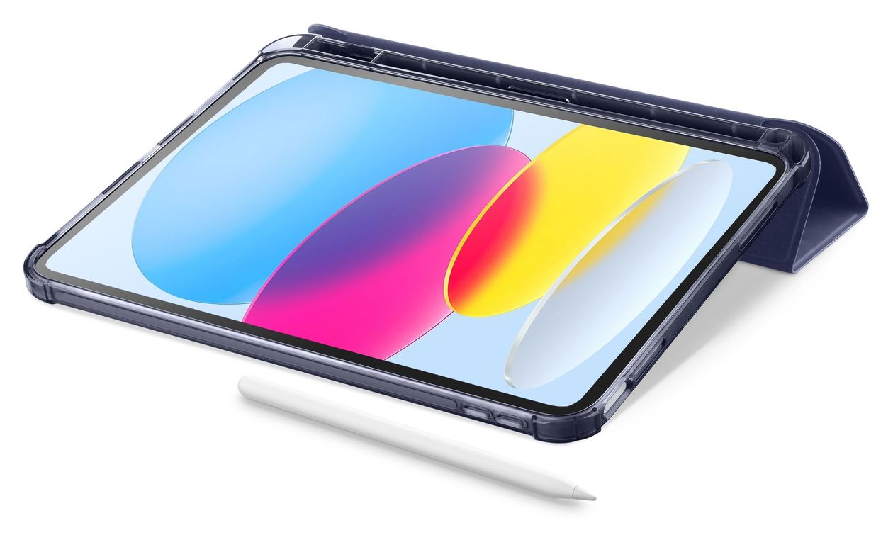 Stand Folio aus Kunstleder für Apple iPad A16 und iPad 10.Gen bis 27,7 cm (10.9") (Blau) 