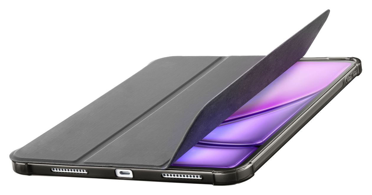 Stand Folio aus Kunstleder für Apple iPad Air 13 Zoll und iPad Pro 12.9 Zoll bis 33 cm (13") (Schwarz) 