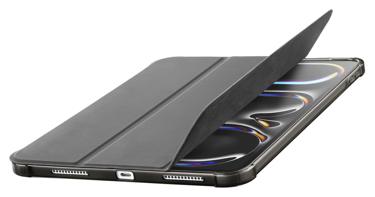 Stand Folio aus Kunstleder für Apple iPad Pro 11 Zoll M4/M5 bis 27,9 cm (11") (Schwarz) 