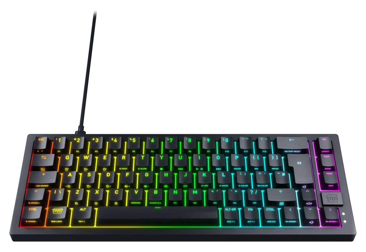K5V2 Compact RGB-LED Gaming Tastatur USB  (Schwarz) 