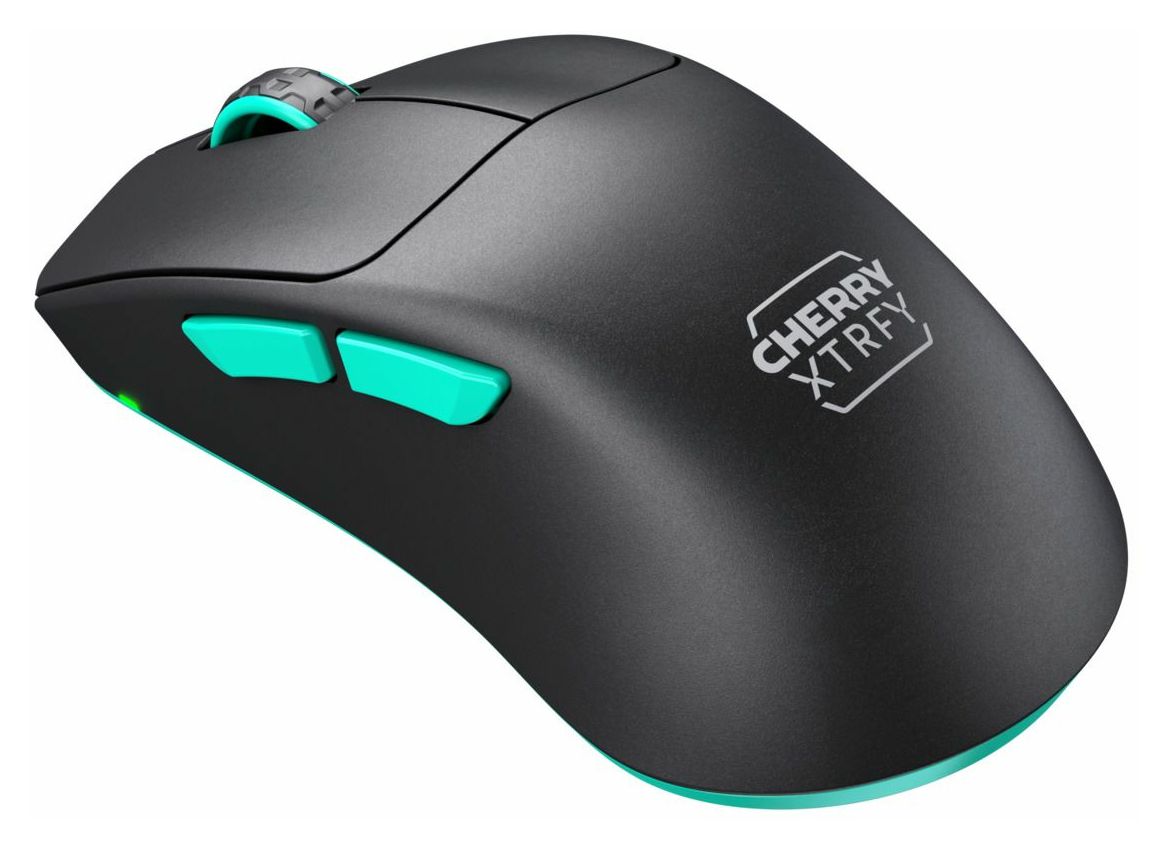 M64 Wireless 26000 DPI Gaming Maus  (Schwarz, Türkis) 