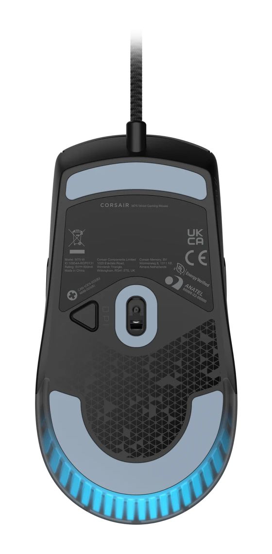 M75 Lightweight RGB 26000 DPI Gaming Maus Optisch  (Schwarz) 