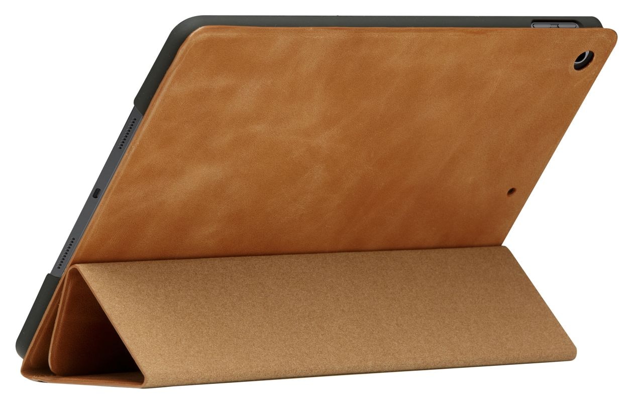 Risskov Folio aus Vollnarbenleder für Apple iPad Air 10.9"/Pro 11" bis 27,7 cm (10.9") Kratzresistent mit Magnetverschluss (Beige) 