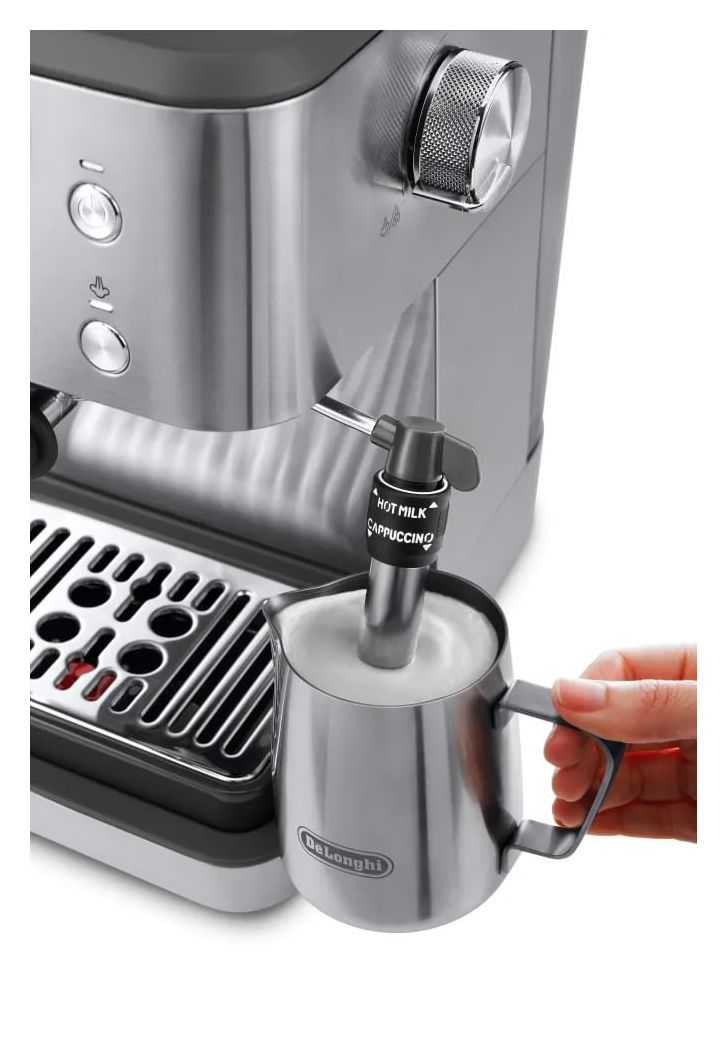 EM450.M Linea Classic Siebträger Kaffeemaschine 15 bar 1350 W  (Schwarz, Edelstahl) 