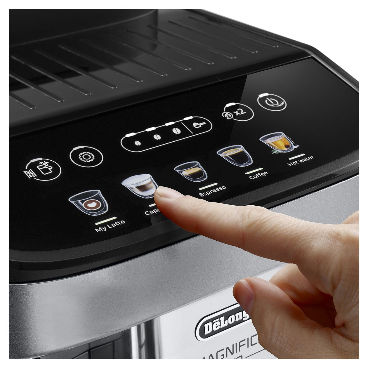 Magnifica Evo ECAM290.61.SB Kaffeevollautomat 15 bar 1,8 l 250 g  (Schwarz, Silber) 