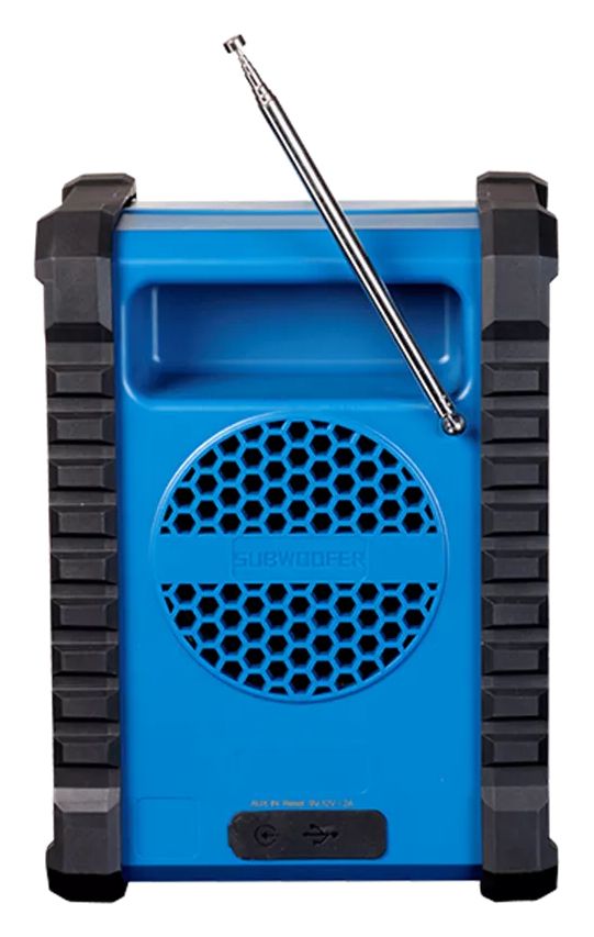 WRD-60 Bluetooth DAB, DAB+, FM Radio Tragbar Spritzwassergeschützt IP54  (Schwarz, Blau) 