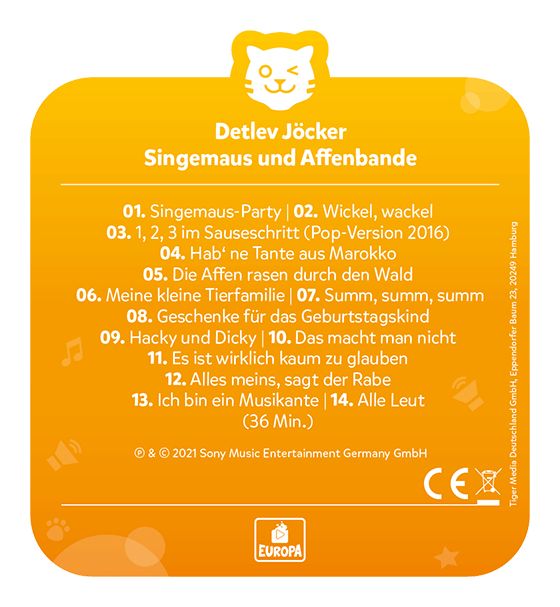 Detlev Jöckers bunte Liederwelt - Dingemaus und Affenbande 