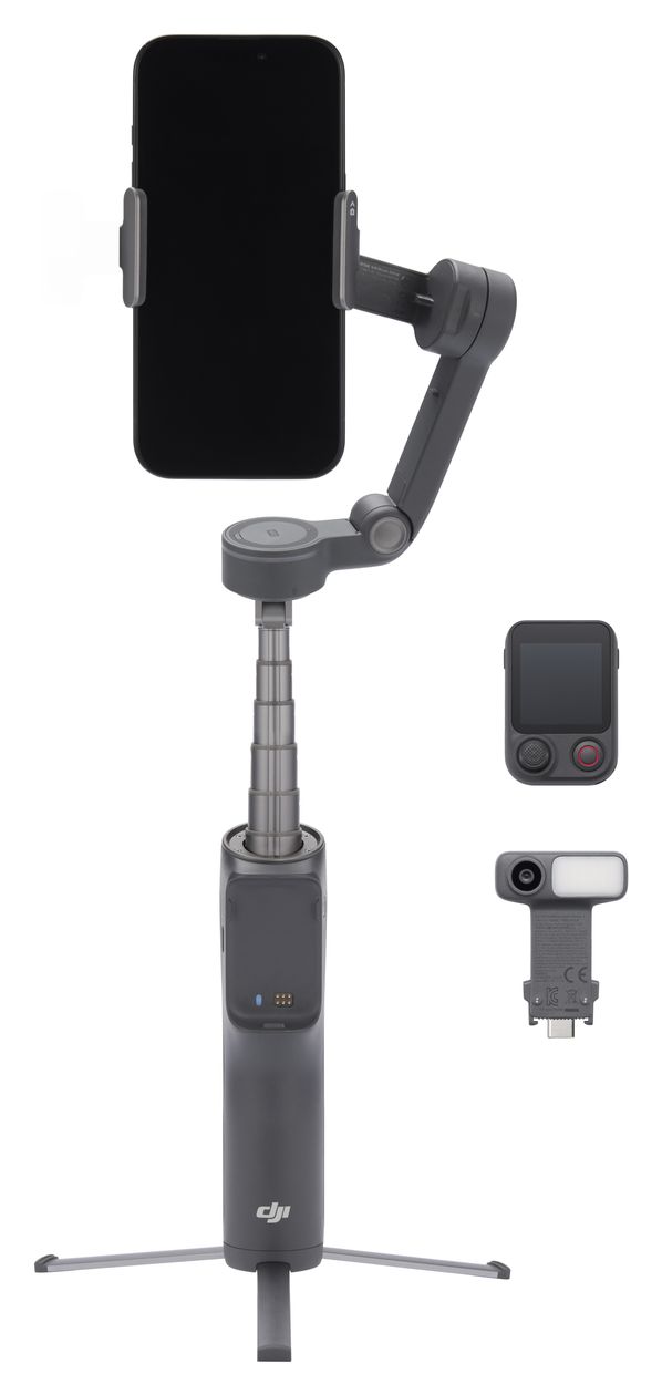Osmo Mobile 8P Advanced Tracking Combo Stativ Gimbal für Smartphone faltbar Bluetooth  (Schwarz) 