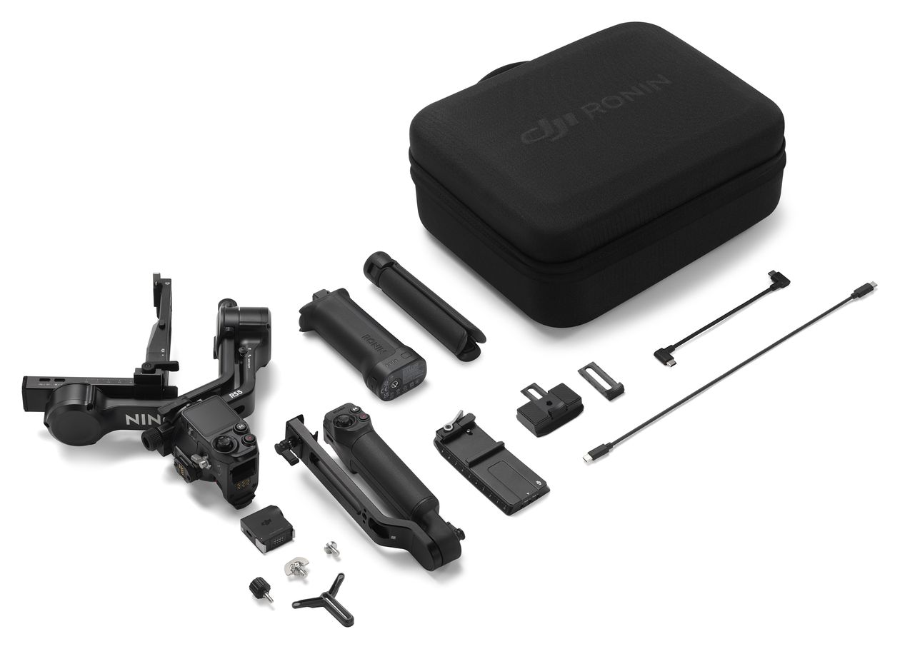 RS5 Combo Stativ Gimbal für Kamera faltbar Bluetooth  (Schwarz) 