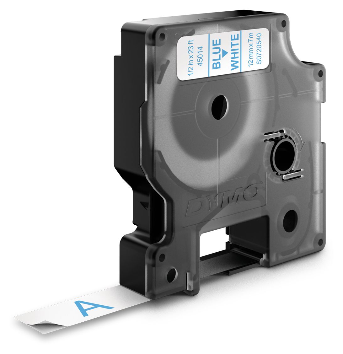 DYMO Original D1-Etikettenband | blau auf weiß | 12 mm x 7 m | selbstklebendes Schriftband | für LabelManager-Beschriftungsgerät 