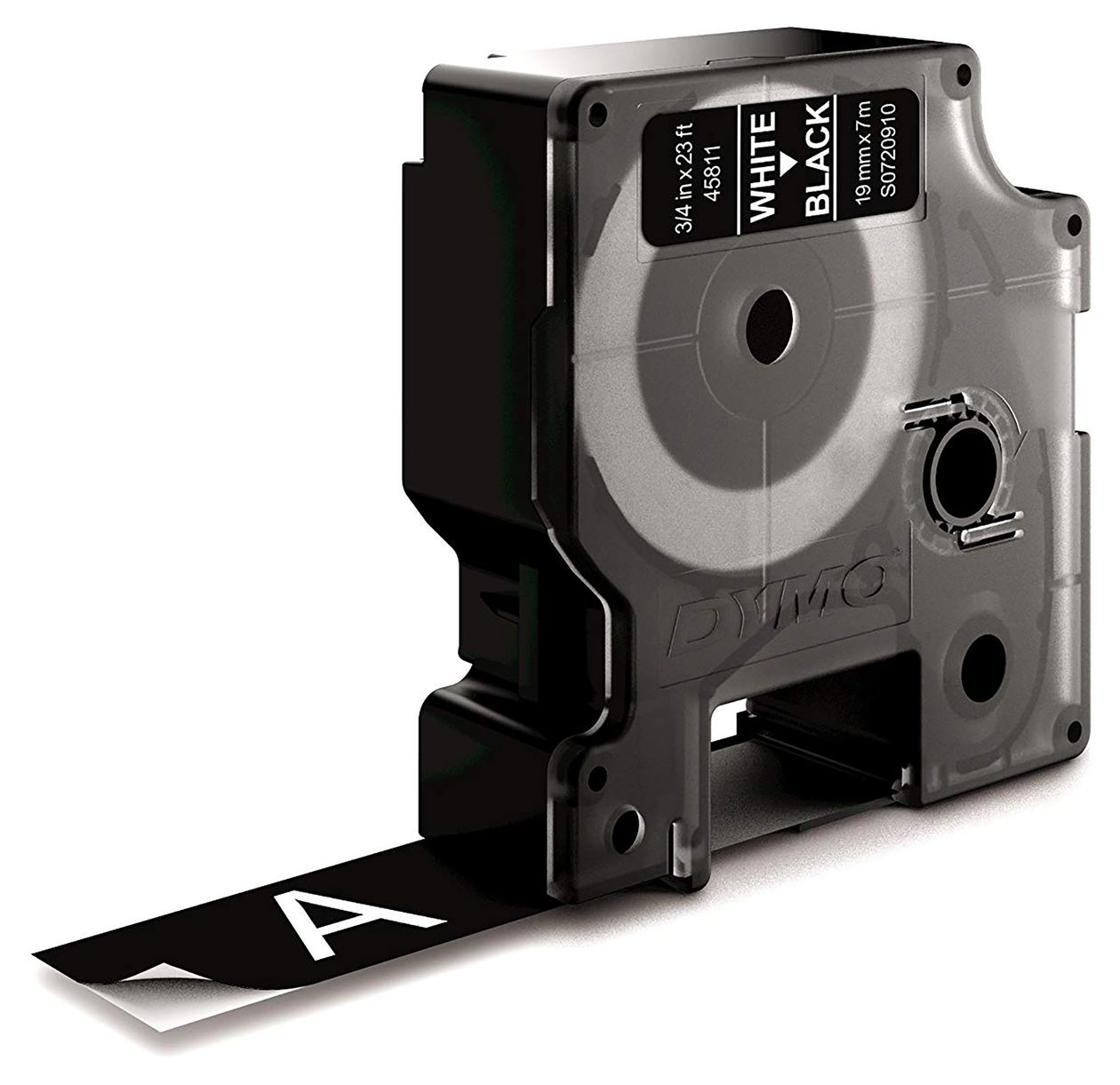 DYMO Original D1-Etikettenband | weiß auf schwarz | 19 mm x 7 m | selbstklebendes Schriftband | für LabelManager-Beschriftungsgerät 