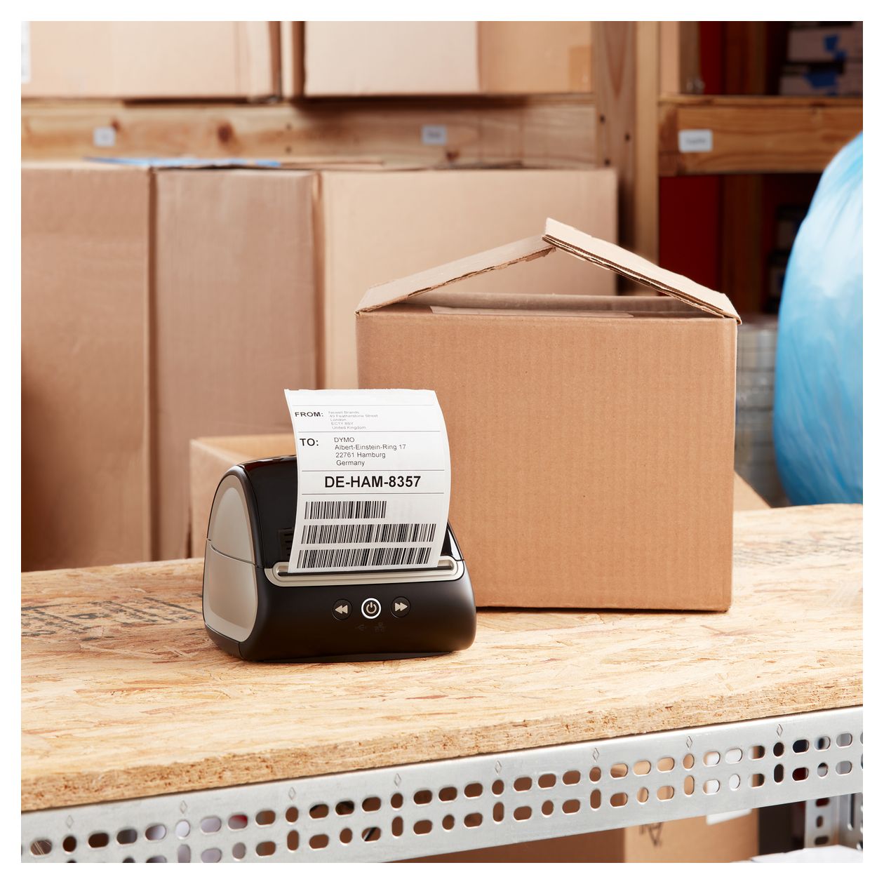 DYMO Original LabelWriter Versandetiketten für LabelWriter 5XL/4XL-Etikettendrucker | 102 mm x 210 mm | 6 Rollen mit je 140 Etiketten (840 Stück) | selbstklebend | für LabelWriter Beschriftungsgerät 