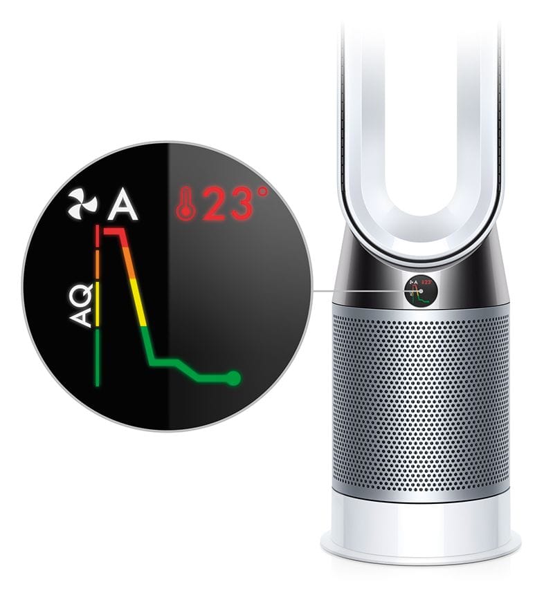 HP04 Pure Hot + Cool Turm-Luftreiniger  (Silber, Weiß) 