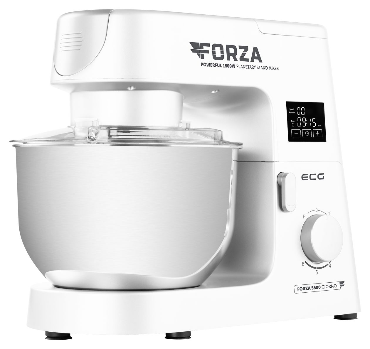 Forza 5500 1500 W Küchenmaschine 6,5 l  (Edelstahl, Weiß) 