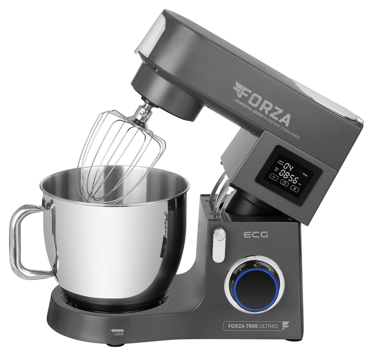 Forza 7800 1800 W Küchenmaschine 8 l  (Schwarz, Edelstahl) 