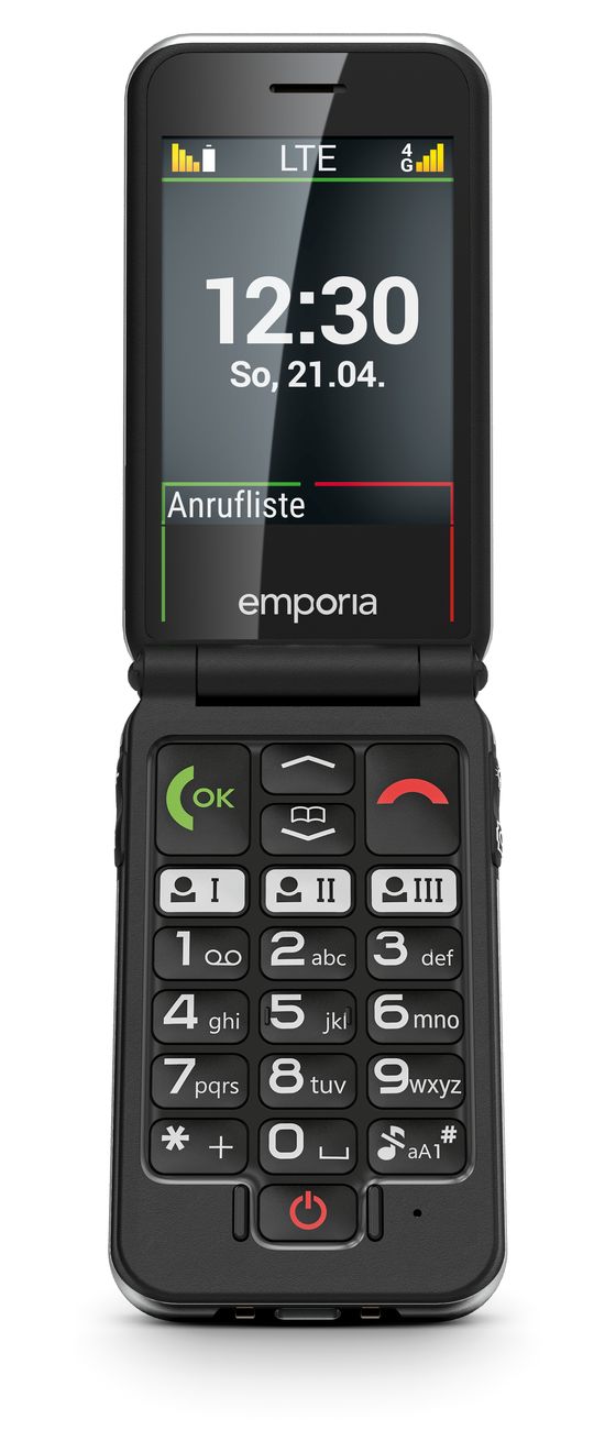 Joy V228 Seniorenhandy 4G Smartphone 7,11 cm (2.8 Zoll) 2 MP Single SIM  (Schwarz) 