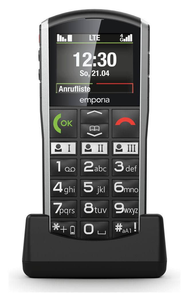 SimpliCity V27 4G Smartphone 5,08 cm (2 Zoll) Single SIM  (Schwarz, Silber) 