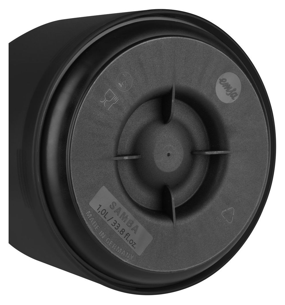 504235 SAMBA Quick Press Isolierkanne 1,0l Glas-Isolierkolben  (Schwarz) 