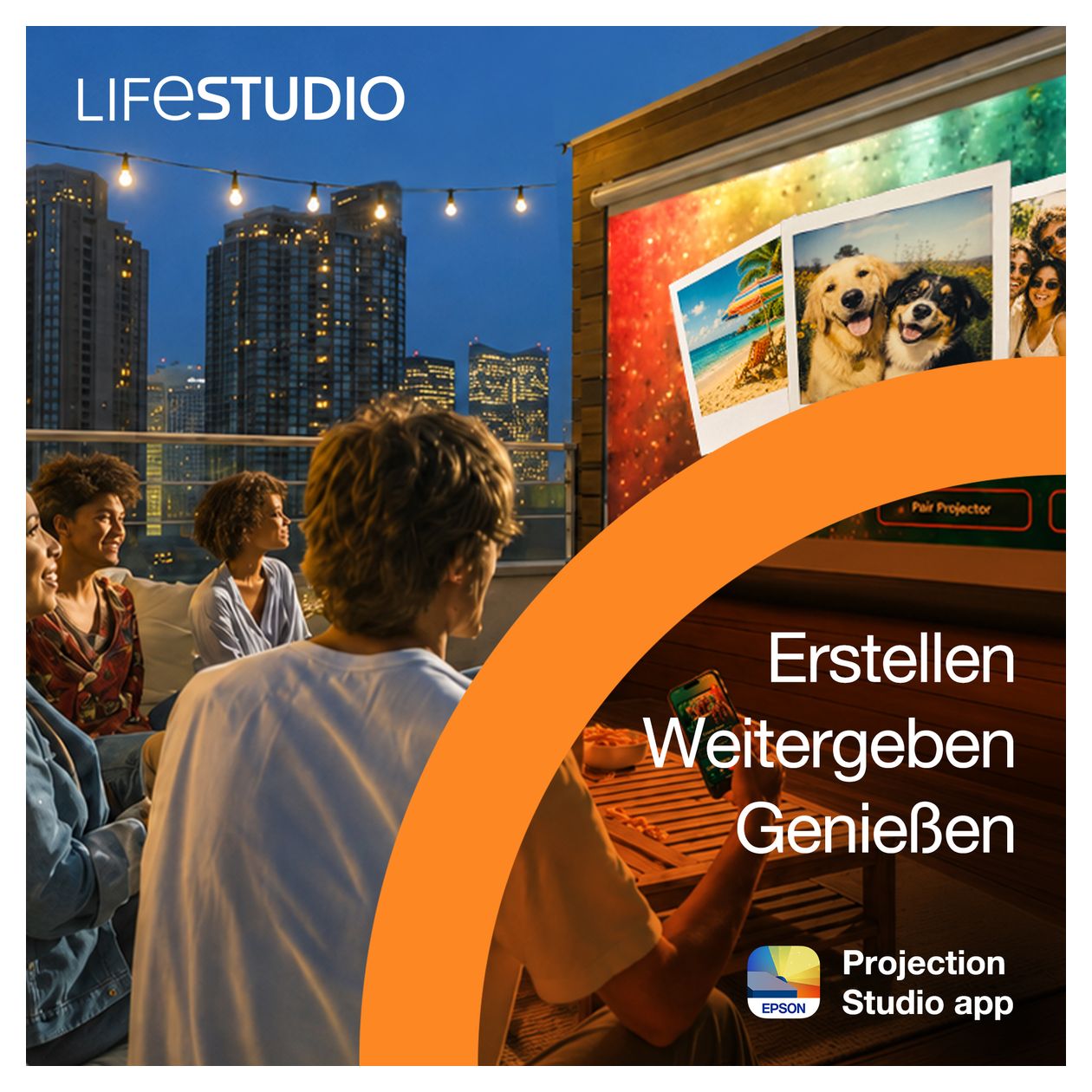 EH-LS670 Lifestudio Grand UHD 4K (3840x2160) 3LCD Laser Ultra-Short-Throw-Projektor 3600 ANSI Lumen  (Weiß) 