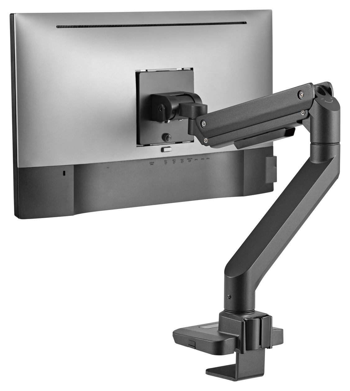 17"-49" Schwerlast-Monitor-Schreibtischhalterung, Schwarz 