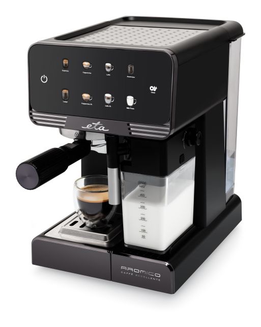 Aromico Siebträger Kaffeemaschine 20 bar 1350 W  (Schwarz) 