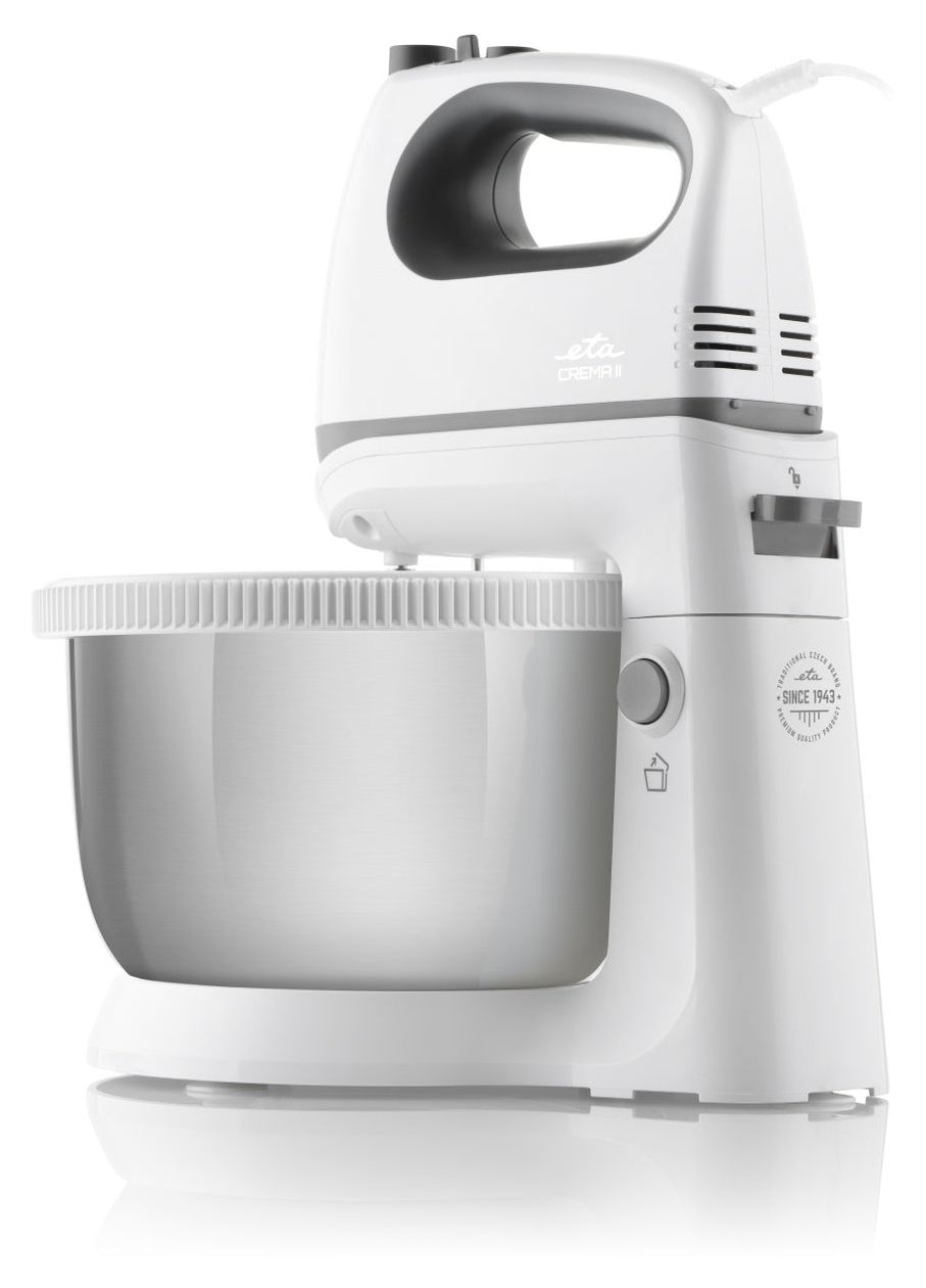 Crema II Handmixer 400 W 5 Stufen  (Grau, Weiß) 
