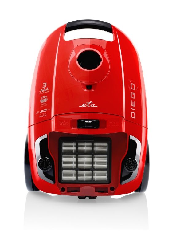 Diego Bodenstaubsauger mit Staubbeutel 800 W HEPA  (Rot) 