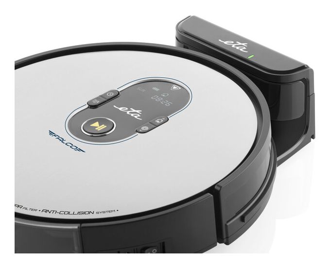 Falco Smart Saugroboter nass/trocken 120 min Akku  (Schwarz, Edelstahl) 