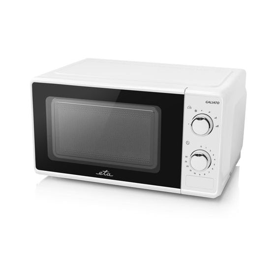 Galiato Freistehende Mikrowelle 700 W Größe: klein 6 Stufen  (Weiß) 