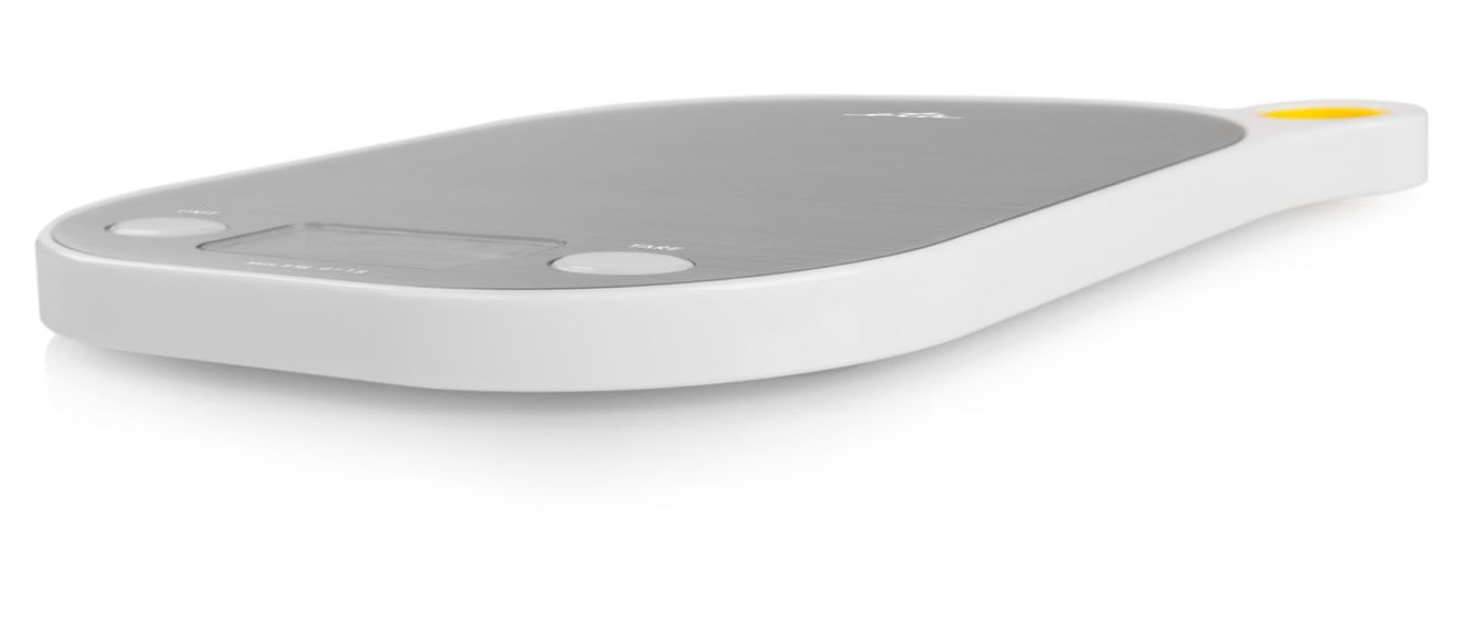 Grami Elektronische Küchenwaage bis 8 kg Genauigkeit 1 g  (Weiß, Edelstahl) 