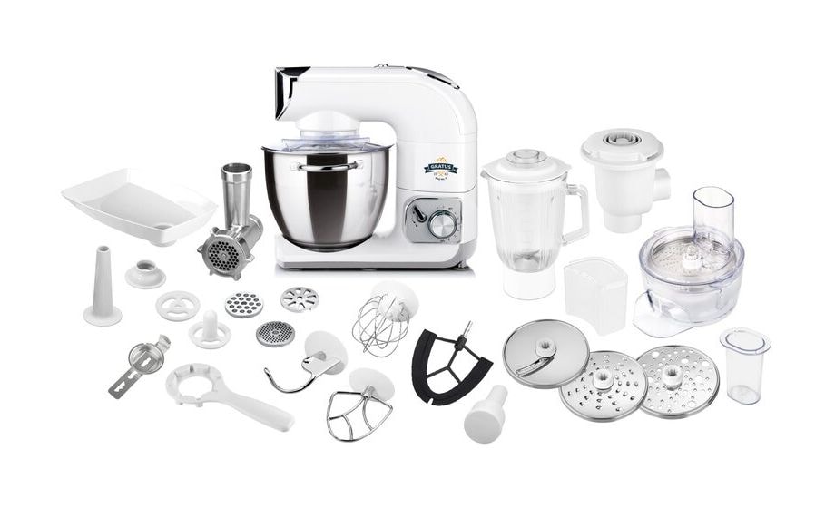 Gratus Max III 1200 W Küchenmaschine 5,5 l  (Weiß) 