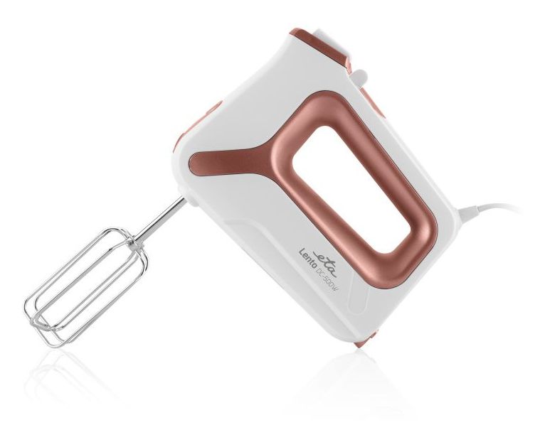 Lento Elements Handmixer 500 W 4 Stufen  (Weiß, Terrakotta) 