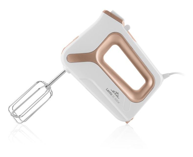 Lento Elements Handmixer 500 W 4 Stufen  (Weiß, Bronze) 